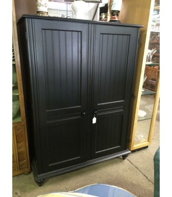 SOLD - Black Entertainment Center/Storage